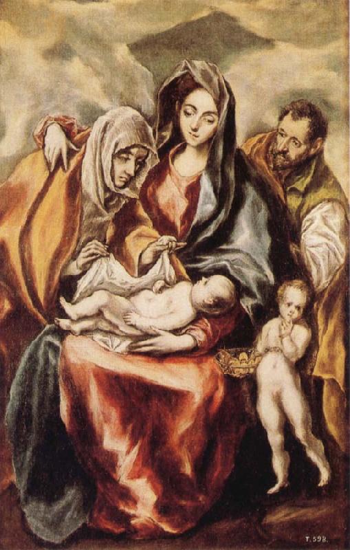 El Greco The Holy Family with St Anne and the Young St JohnBaptist France oil painting art